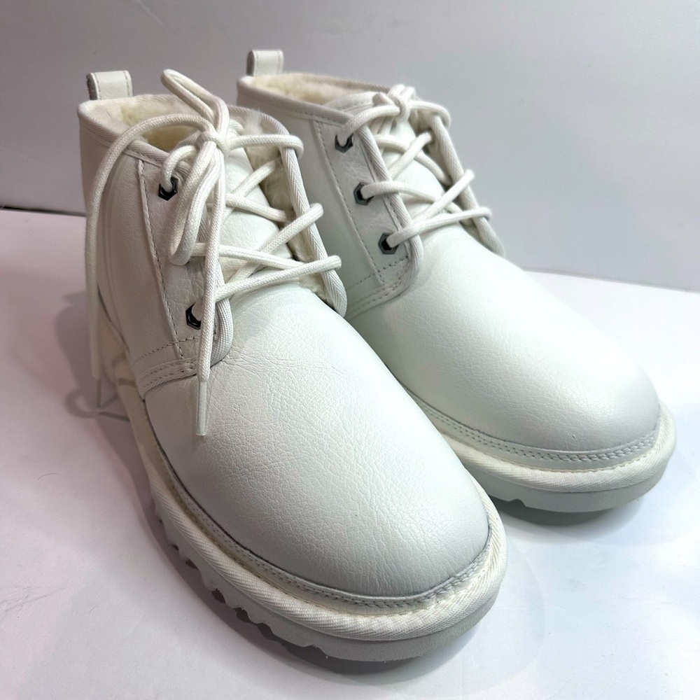 White Leather Neumel UGG boots